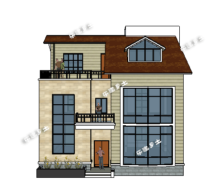 10x12米兩層半英倫別墅全套圖紙，占地面積小，實用又大方！