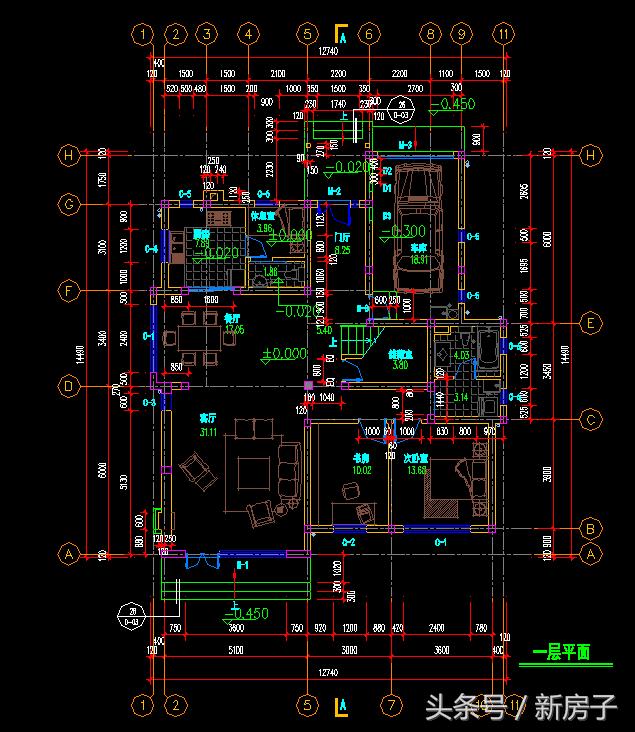 12.74x14.49三層個(gè)性年輕小別墅