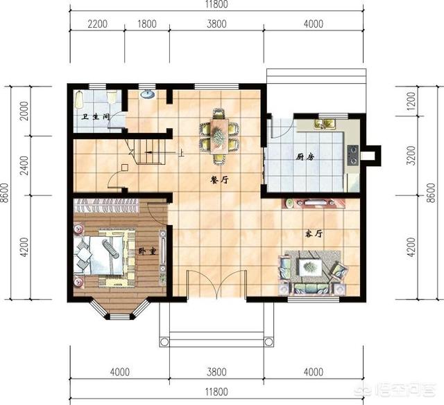 宅基地長12米寬9米帶雙衛(wèi)生間怎么設計圖紙？