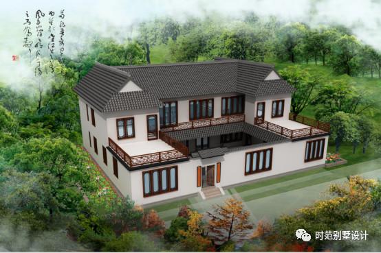 農村自建二層中式合院，帶堂屋露臺，房間多