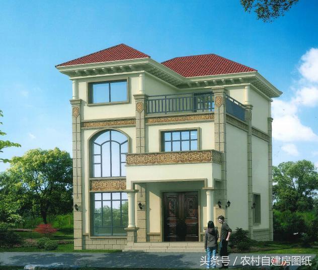 8.5X11.5米三層農(nóng)村自建房設(shè)計(jì)方案圖，30-40萬(wàn)建主體