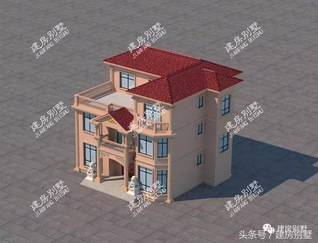 2棟面寬12米三層農(nóng)村房屋方案圖，第一棟受追捧