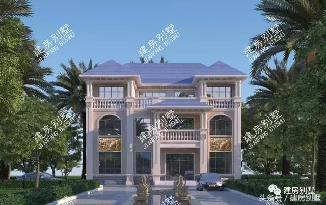 16×12米三層豪宅樓房設(shè)計圖，隔著屏幕都能感受到豪門氣息