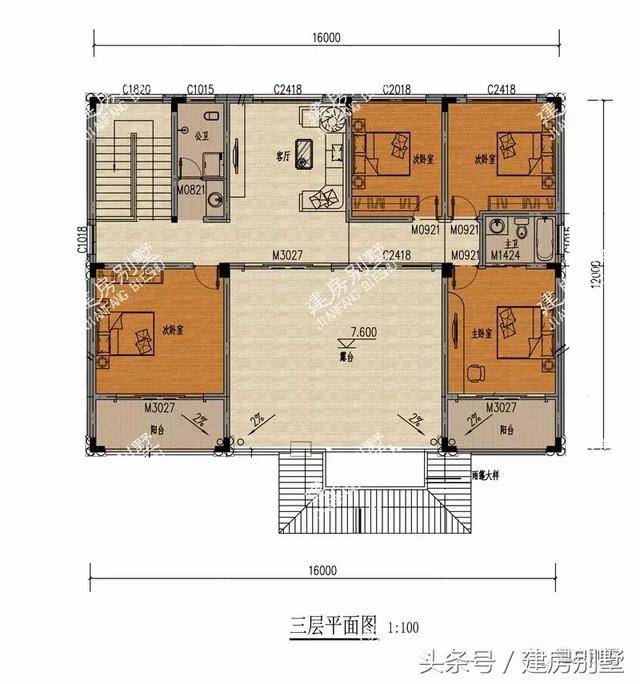 16×12米三層豪宅樓房設(shè)計圖，隔著屏幕都能感受到豪門氣息