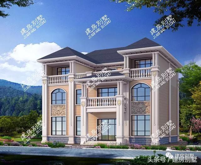 16×12米三層豪宅樓房設(shè)計圖，隔著屏幕都能感受到豪門氣息