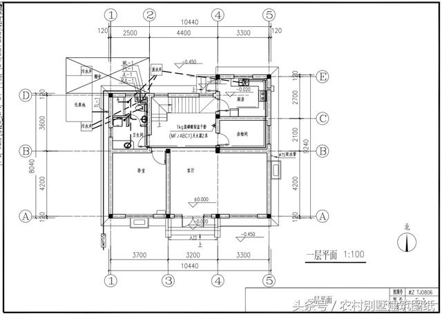 10.44米X9.24米二層新農(nóng)村獨(dú)棟房子設(shè)計(jì)圖，田園氣息