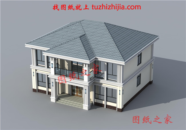 150平米新中式農(nóng)村兩層樓房設(shè)計圖，簡單大氣時尚