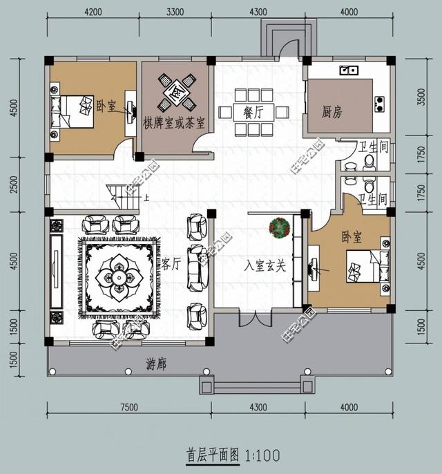 5套占地100平的時(shí)尚二層小洋樓圖，2024年新款