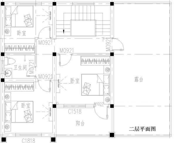 造價低的二層簡單房子方案圖，20萬建主體沒問題