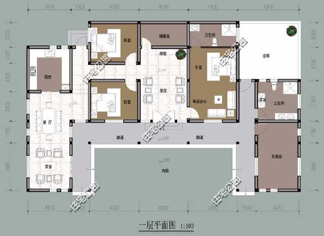 3款農(nóng)村三合院戶(hù)型圖，喜歡中式建筑的收藏