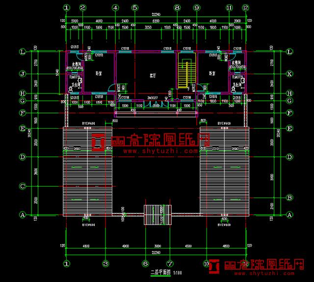 22米×20米二層三合院設(shè)計(jì)方案，前低后高，錯(cuò)落有致
