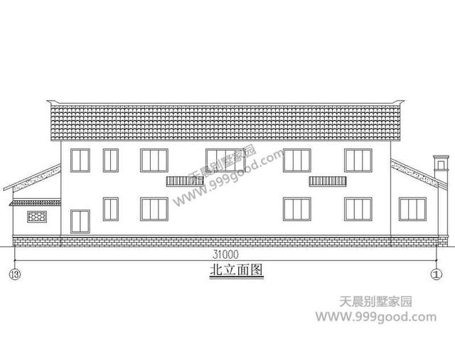 鄉(xiāng)村自建三合院別墅設(shè)計(jì)圖，古樸大氣高品位