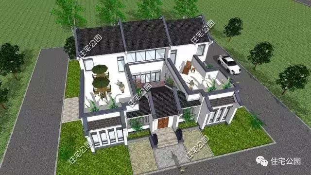 建了這棟中式三合院，洋房別墅都黯然失色了