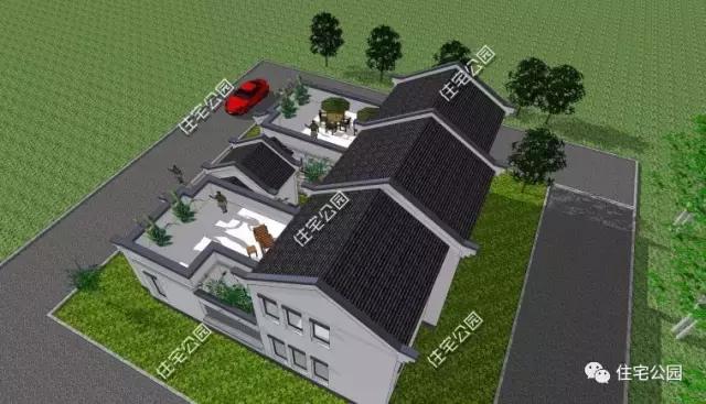 建了這棟中式三合院，洋房別墅都黯然失色了