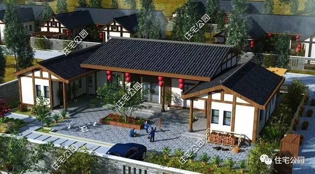 5套農(nóng)村三合院戶型圖，一層、二層、三層都有