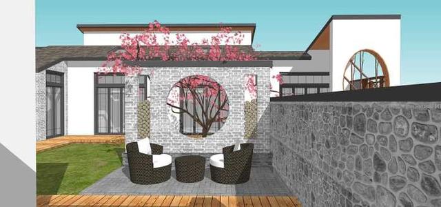 現(xiàn)代新中式二層三合院設(shè)計(jì)方案圖，低調(diào)，有品位