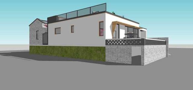 現(xiàn)代新中式二層三合院設(shè)計(jì)方案圖，低調(diào)，有品位