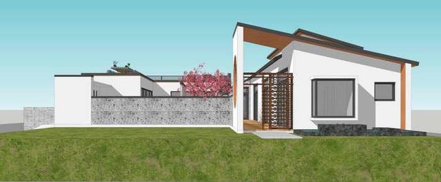 現(xiàn)代新中式二層三合院設(shè)計(jì)方案圖，低調(diào)，有品位