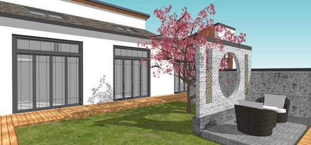 現(xiàn)代新中式二層三合院設(shè)計(jì)方案圖，低調(diào)，有品位