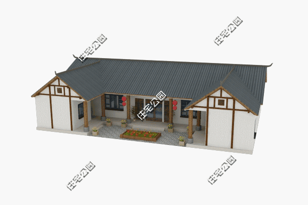 23X16米養(yǎng)老三合院戶型圖，退休后養(yǎng)養(yǎng)花，喂喂雞就靠它了