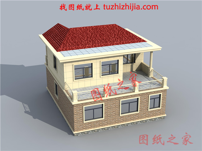 100平米左右簡(jiǎn)單實(shí)用的二層樓房設(shè)計(jì)圖，施工簡(jiǎn)單造價(jià)低