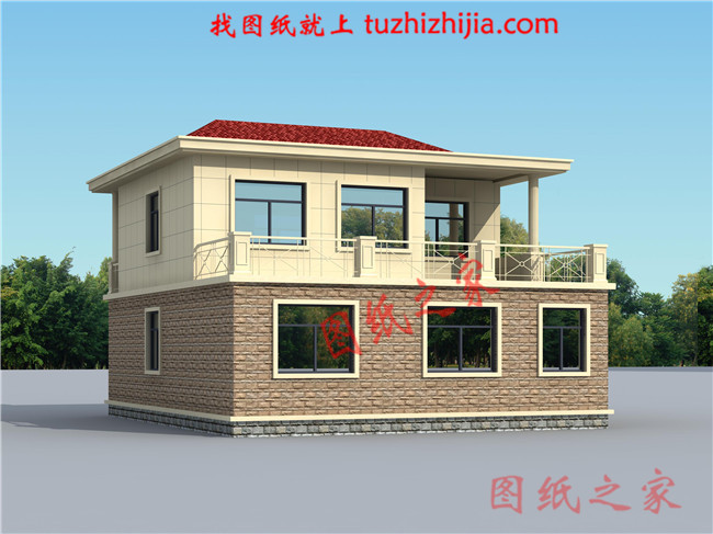 100平米左右簡(jiǎn)單實(shí)用的二層樓房設(shè)計(jì)圖，施工簡(jiǎn)單造價(jià)低