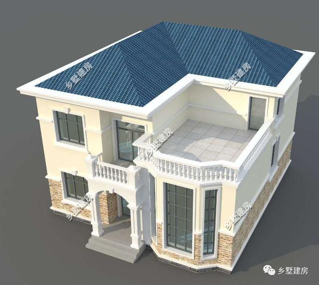 10X12米農(nóng)村二層經(jīng)典樓房設(shè)計方案，全國各地搶著建