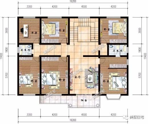 20款帶車庫(kù)自建房戶型圖，一二三層都有