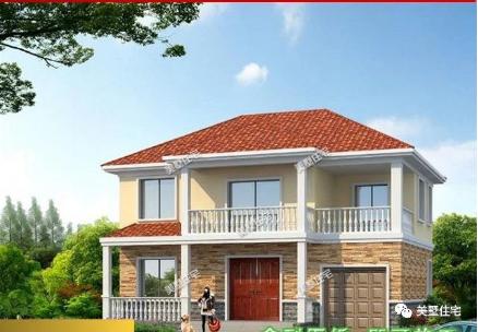 20款帶車庫(kù)自建房戶型圖，一二三層都有