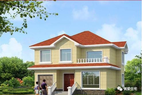 20款帶車庫(kù)自建房戶型圖，一二三層都有