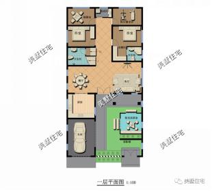 20款帶車庫(kù)自建房戶型圖，一二三層都有