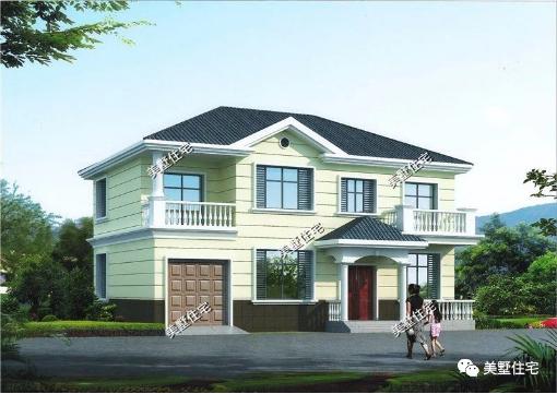 20款帶車庫(kù)自建房戶型圖，一二三層都有