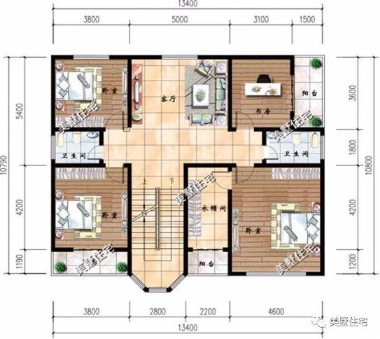 20款帶車庫(kù)自建房戶型圖，一二三層都有