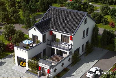 20款帶車庫(kù)自建房戶型圖，一二三層都有