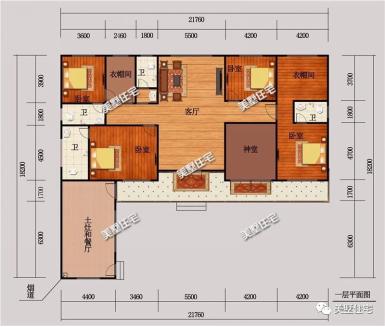 20款帶車庫(kù)自建房戶型圖，一二三層都有