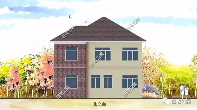 11X12米農(nóng)村2層時(shí)尚小別墅設(shè)計(jì)方案圖，年輕人喜歡