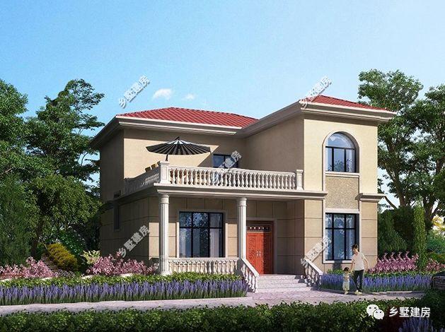 10X12米農村二層房屋設計圖，5室2廳帶露臺