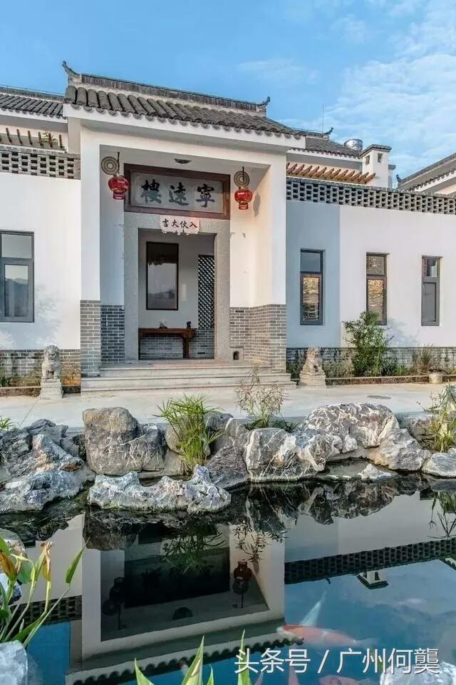 廣東農(nóng)村一中式別墅實拍，路過的都駐足欣賞