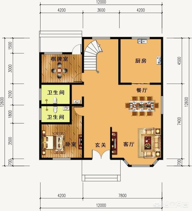 農(nóng)村12米×12米自建三層別墅的設(shè)計(jì)圖，有比較好的推薦嗎？