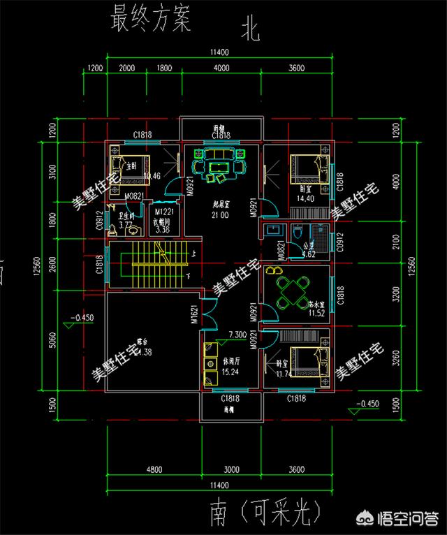 農(nóng)村12米×12米自建三層別墅的設(shè)計(jì)圖，有比較好的推薦嗎？