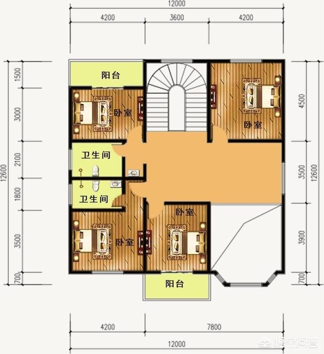 農(nóng)村12米×12米自建三層別墅的設(shè)計(jì)圖，有比較好的推薦嗎？