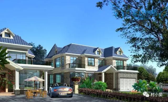 17x16m帶閣樓的歐式雙層別墅方案，浪漫清雅