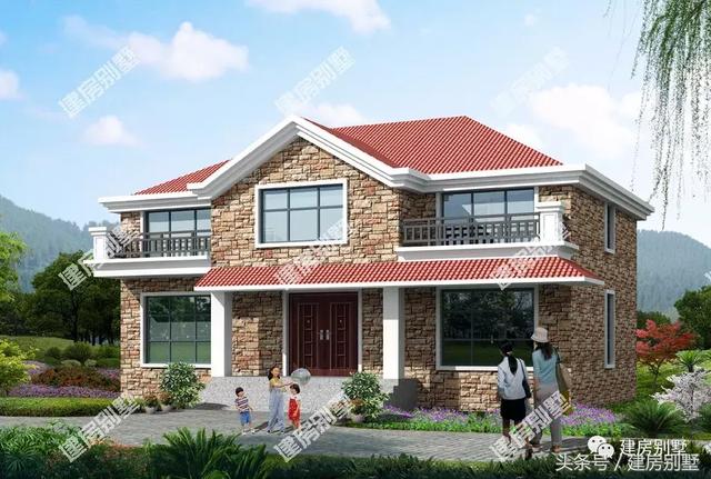 2款文化石外墻的兩層自建樓房，看下你喜歡哪個戶型？