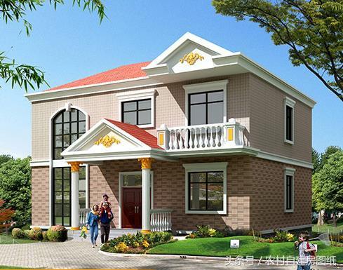 幾款復(fù)式二層樓房戶型方案圖，客廳中空的才顯高檔