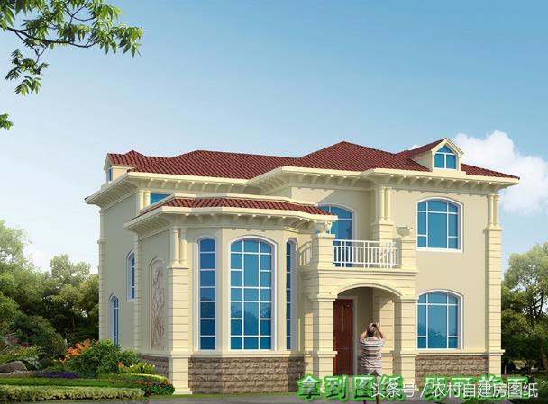 幾款復(fù)式二層樓房戶型方案圖，客廳中空的才顯高檔