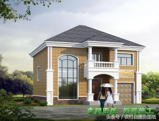 幾款復(fù)式二層樓房戶型方案圖，客廳中空的才顯高檔