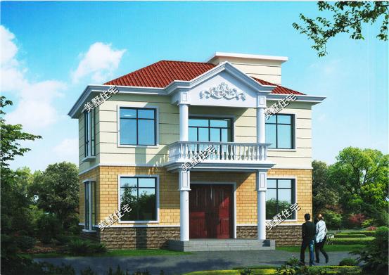 6款簡單的二層小樓房外觀圖，村里的施工隊都能建