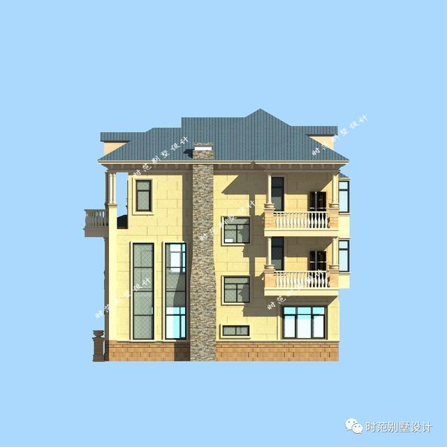 12X12米樓中樓歐式三層別墅設(shè)計(jì)圖，第一眼就愛上了