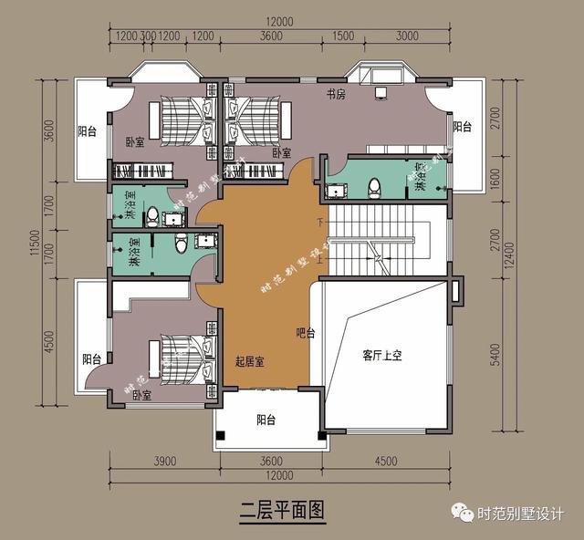 12X12米樓中樓歐式三層別墅設(shè)計(jì)圖，第一眼就愛上了