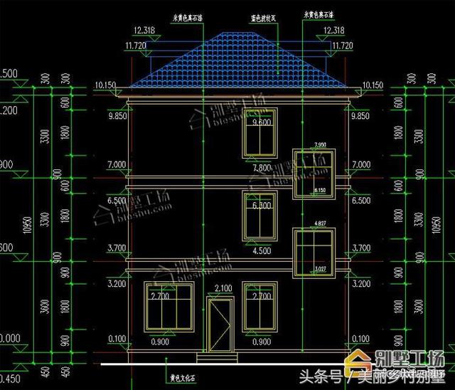 8.5X9米小戶型三層樓房設(shè)計圖，造價低，好建造